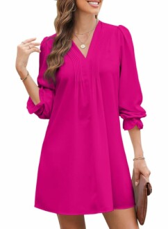 Dokotoo A-Line Ruffle Sleeve Midi Dress