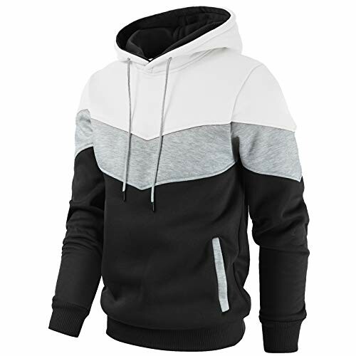 Gesean Men's Color Block Pullover Hoodie