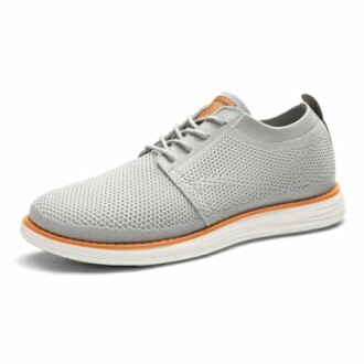 Gray casual mesh sneaker with white sole