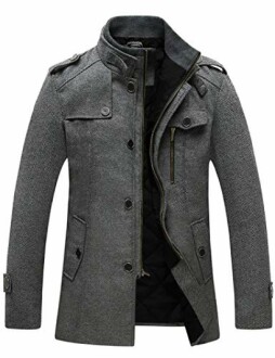 Wantdo Men's Wool Blend Jacket