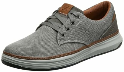 Grey casual sneaker with white sole
