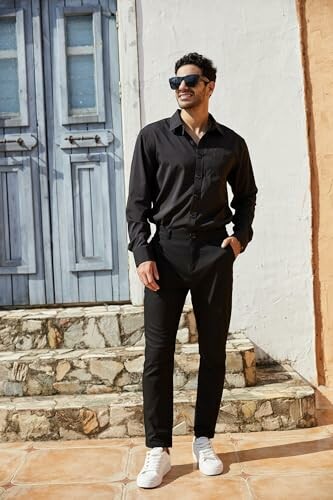 Mens Fashion Slim Fit Dress Pants