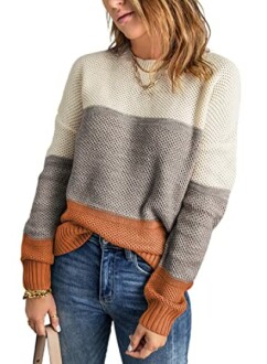 Dokotoo Women's Color Block Sweater