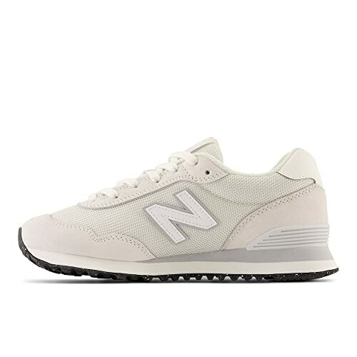 White sneaker with logo, side view