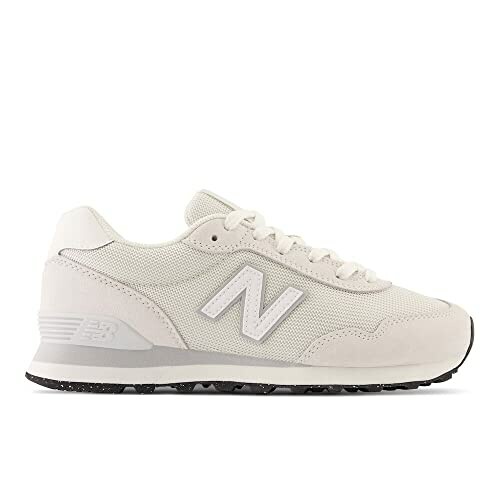 White sneaker with logo, side view.